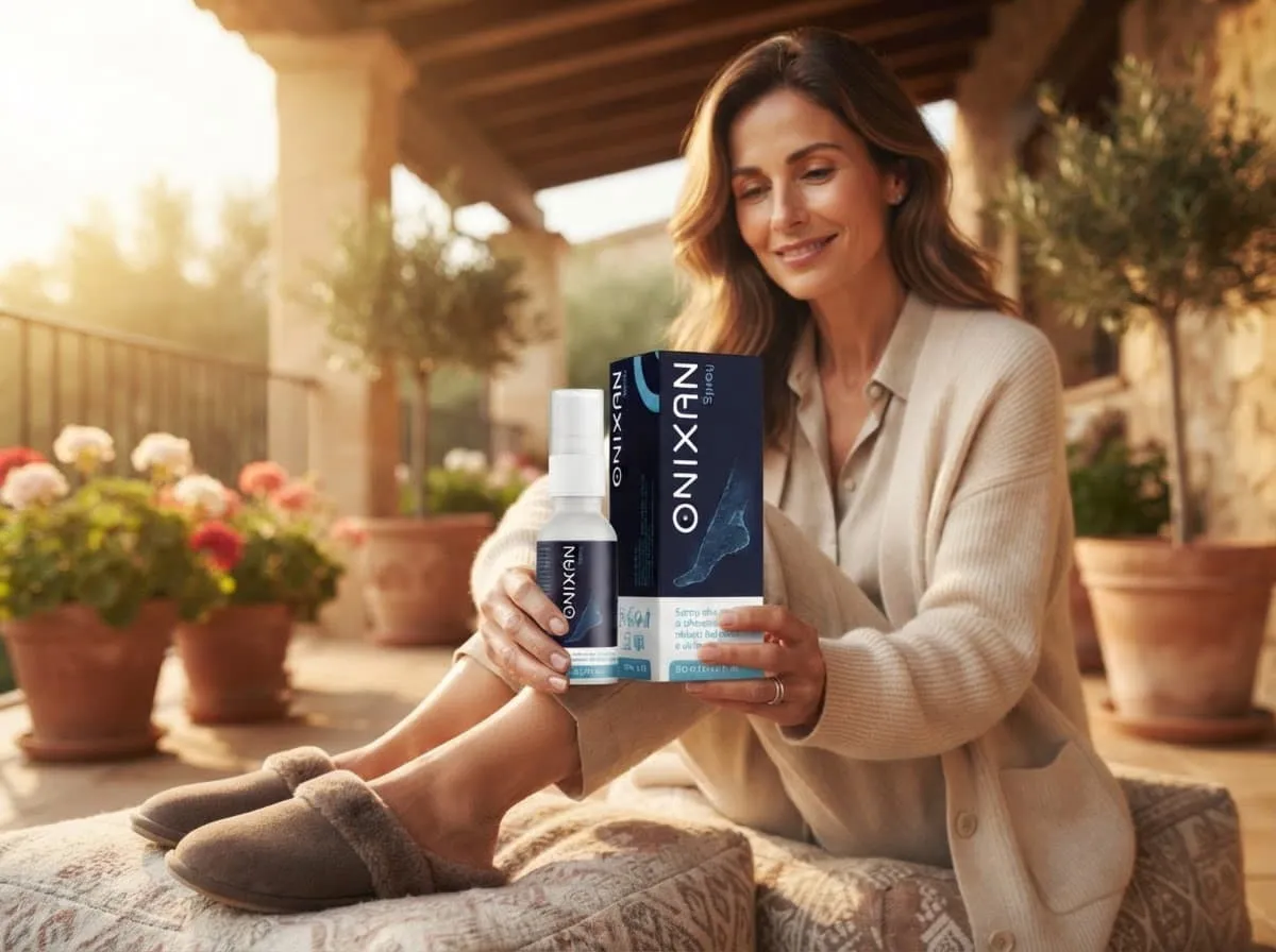 Momento de bienestar y relax con los pies cuidados en una terraza
